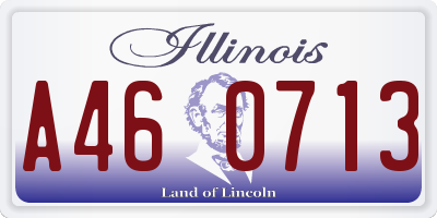 IL license plate A460713
