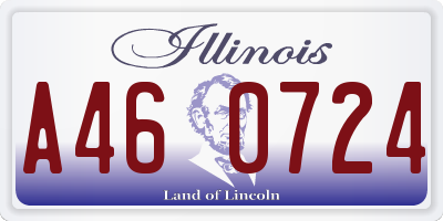 IL license plate A460724