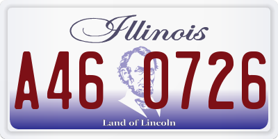 IL license plate A460726