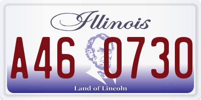 IL license plate A460730