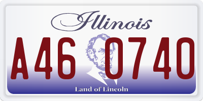IL license plate A460740