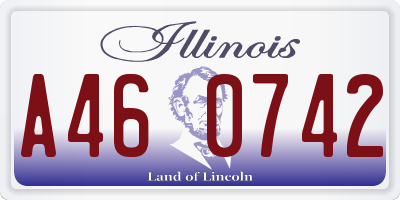 IL license plate A460742
