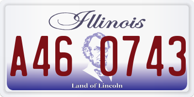 IL license plate A460743
