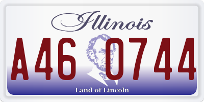 IL license plate A460744