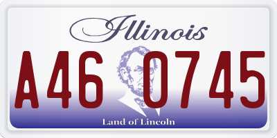IL license plate A460745