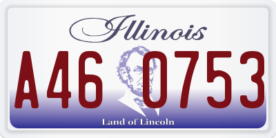 IL license plate A460753