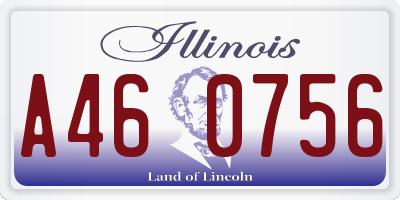 IL license plate A460756