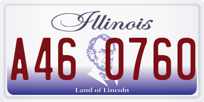 IL license plate A460760