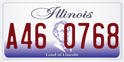 IL license plate A460768
