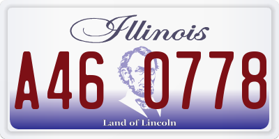 IL license plate A460778