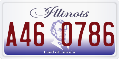 IL license plate A460786