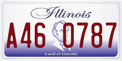 IL license plate A460787