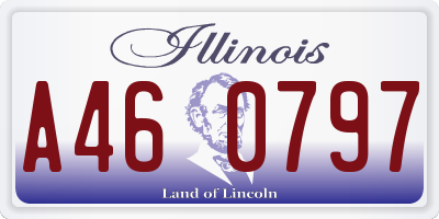 IL license plate A460797