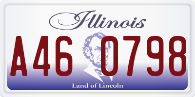 IL license plate A460798