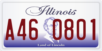 IL license plate A460801