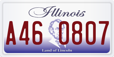 IL license plate A460807