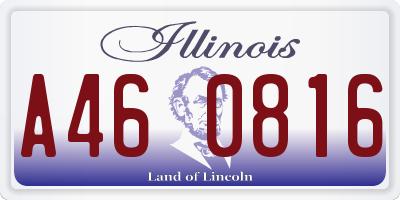IL license plate A460816