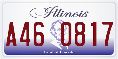 IL license plate A460817