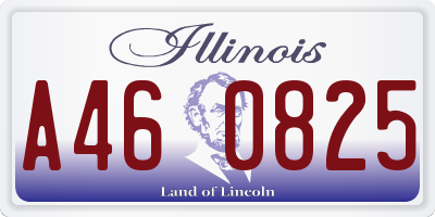 IL license plate A460825