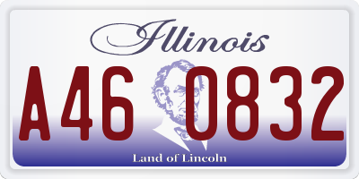 IL license plate A460832