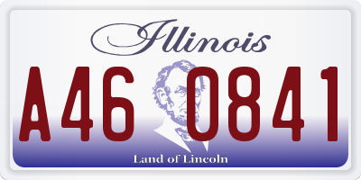 IL license plate A460841