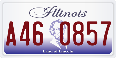 IL license plate A460857