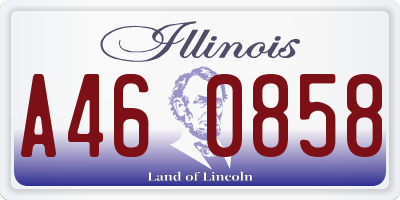 IL license plate A460858