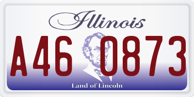 IL license plate A460873