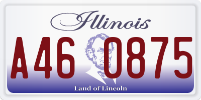 IL license plate A460875