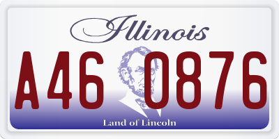 IL license plate A460876