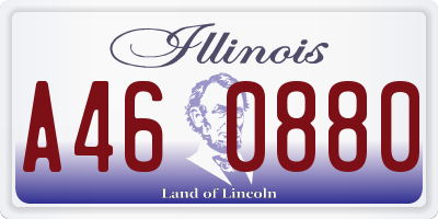 IL license plate A460880