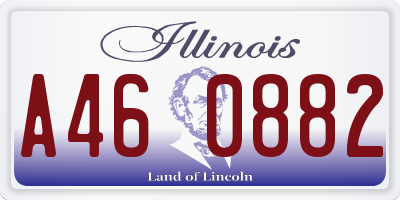 IL license plate A460882