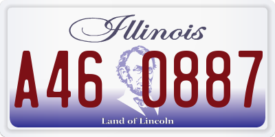 IL license plate A460887
