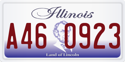 IL license plate A460923