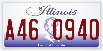 IL license plate A460940