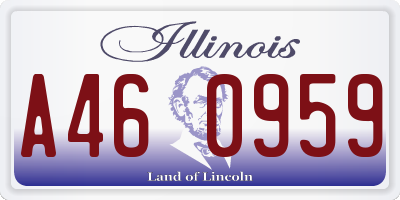 IL license plate A460959