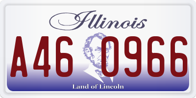 IL license plate A460966