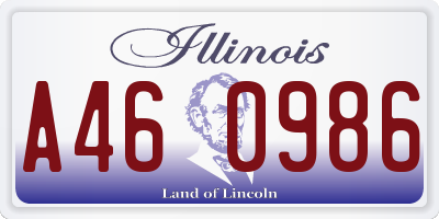 IL license plate A460986
