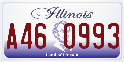 IL license plate A460993