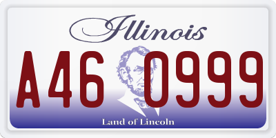 IL license plate A460999