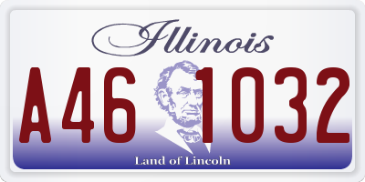 IL license plate A461032