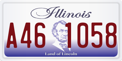 IL license plate A461058