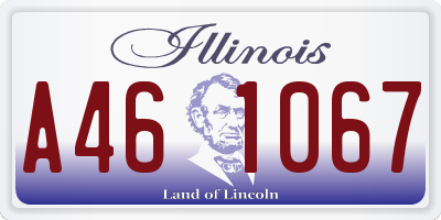 IL license plate A461067