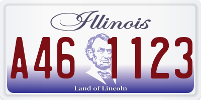 IL license plate A461123