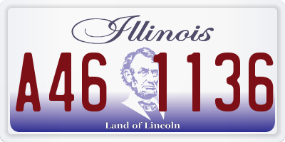 IL license plate A461136