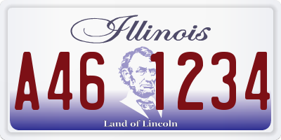 IL license plate A461234