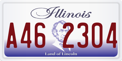 IL license plate A462304