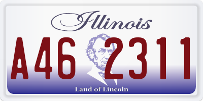 IL license plate A462311