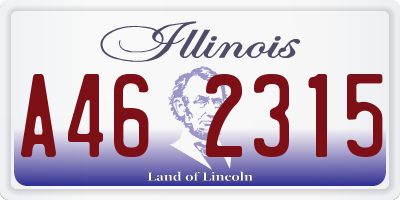 IL license plate A462315