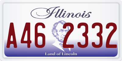 IL license plate A462332